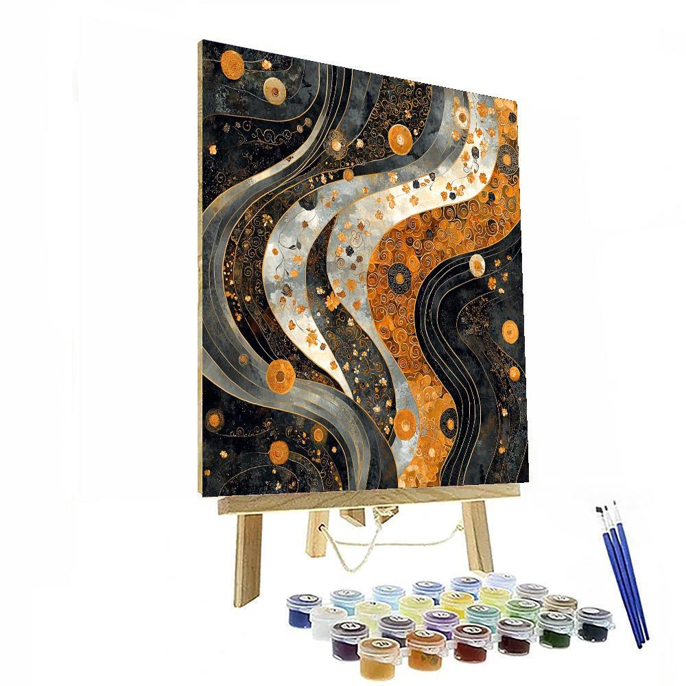 Gustav Klimt Inspired Symbolic Connection  Paint By Numbers Kits