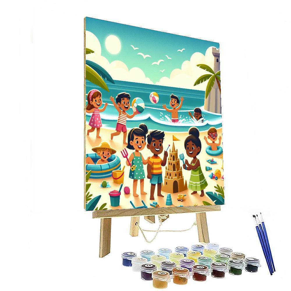 Delightful Summer Beach Painting By Numbers Kit