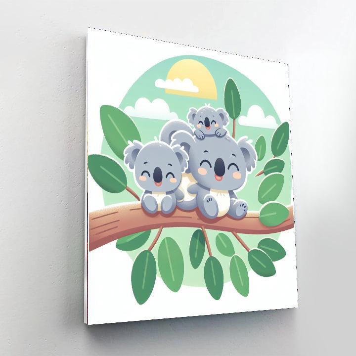 Curious Koala Family Paint By Number