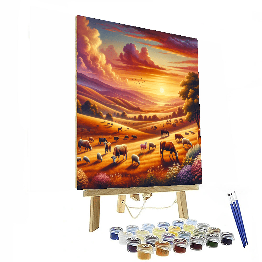 Pastoral Sunset Melody Paint By Color