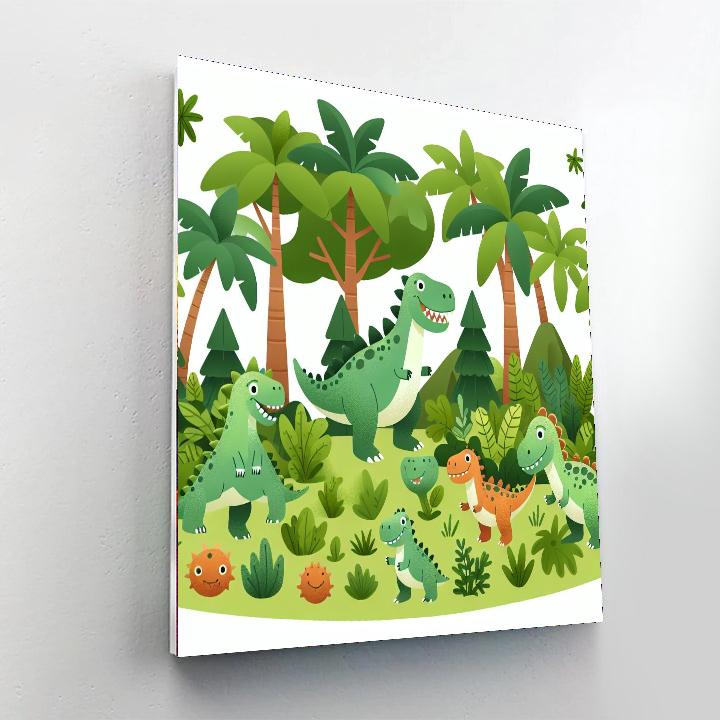 Dinosaur Exploration Day DIY Paint By Numbers