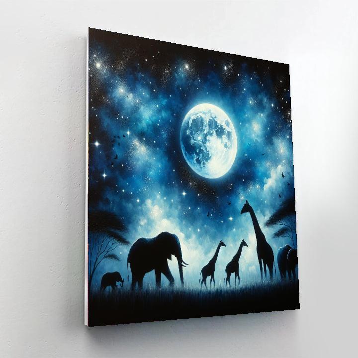 Midnight Safari Adventure Painting By Numbers Kit