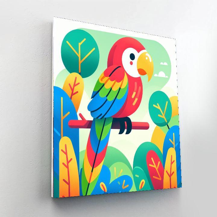Rainbow Parrot Pal Paint By Numbers Art