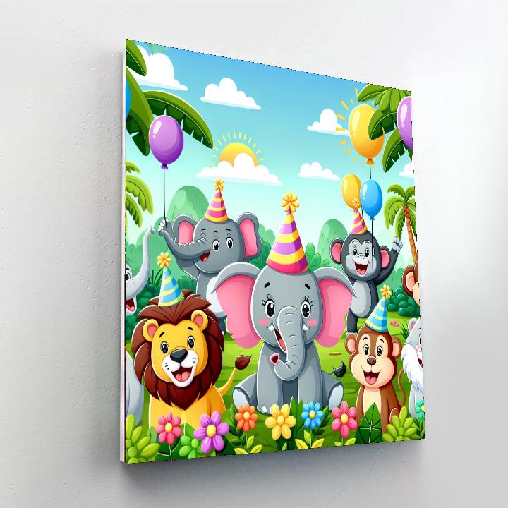 Silly Safari Celebration Painting Number Kit