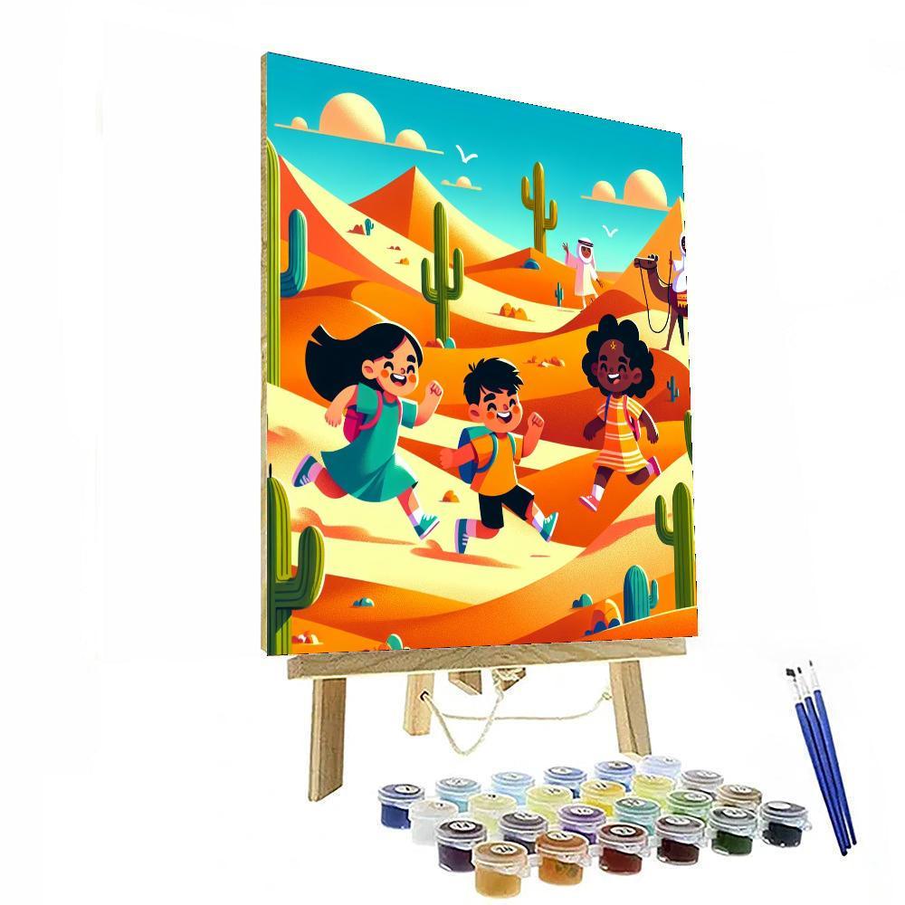 Dazzling Desert Adventure Number Painting