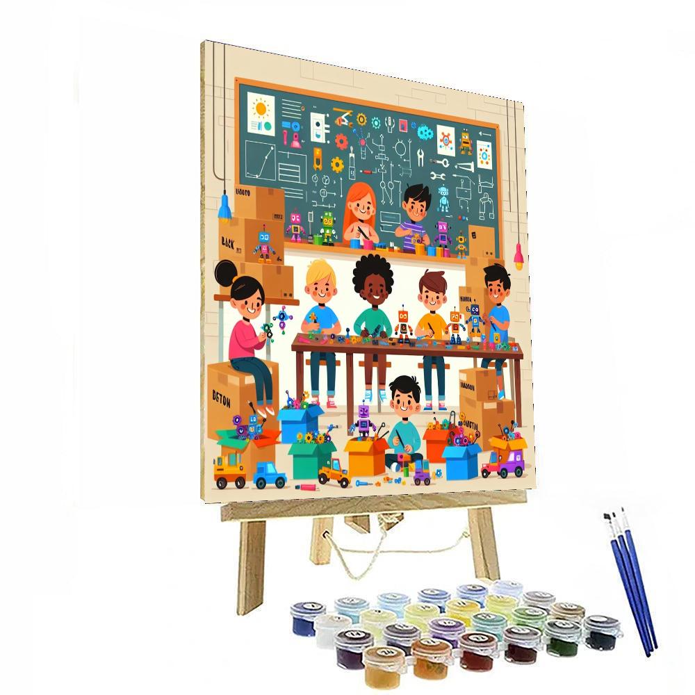 Robot Building Extravaganza Painting Number Kit