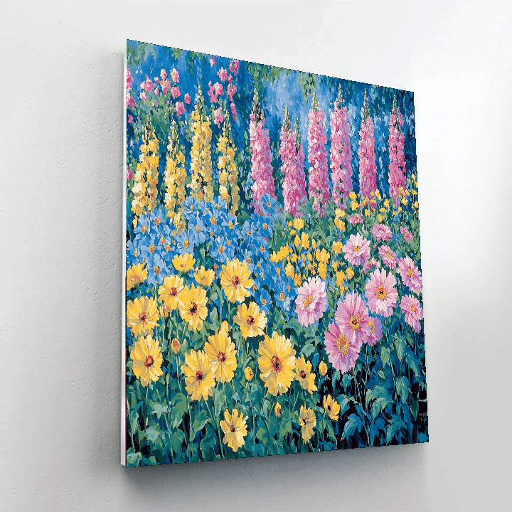 Claude Monet Inspired Vibrant Garden  Paint By Numbers Art
