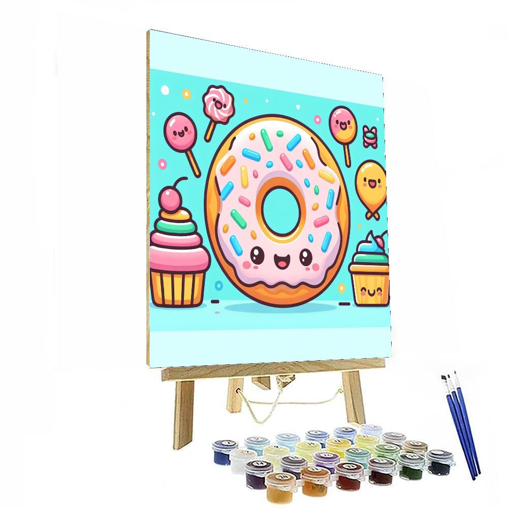 Delightful Donut Number Painting
