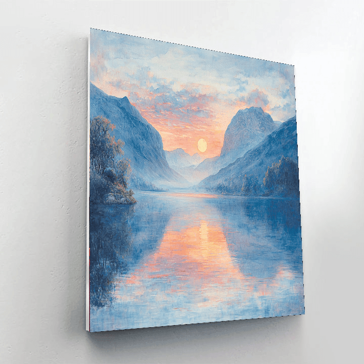 J.M.W. Turner Inspired Dreamy Watercolor Sunset - DIY Painting By Numbers Kit