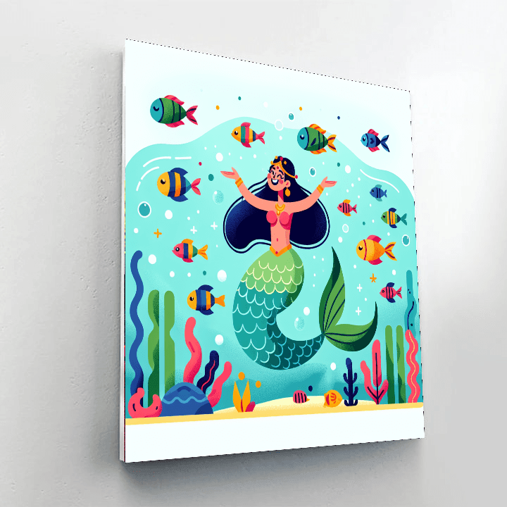 Mermaid's Ocean World Paint By Color