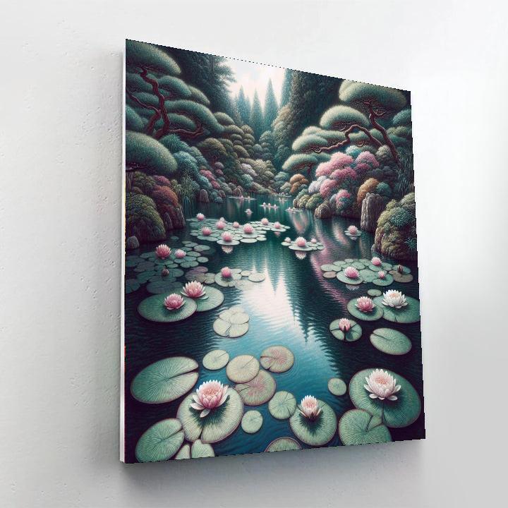 Mystic Water Lily Pond Paint By Numbers Art
