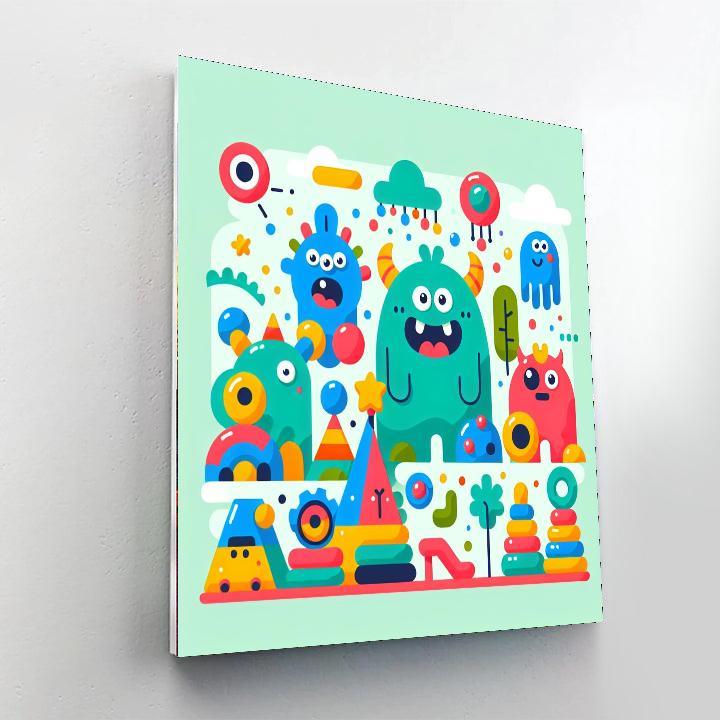Friendly Monster Playland Numbered Painting Kits
