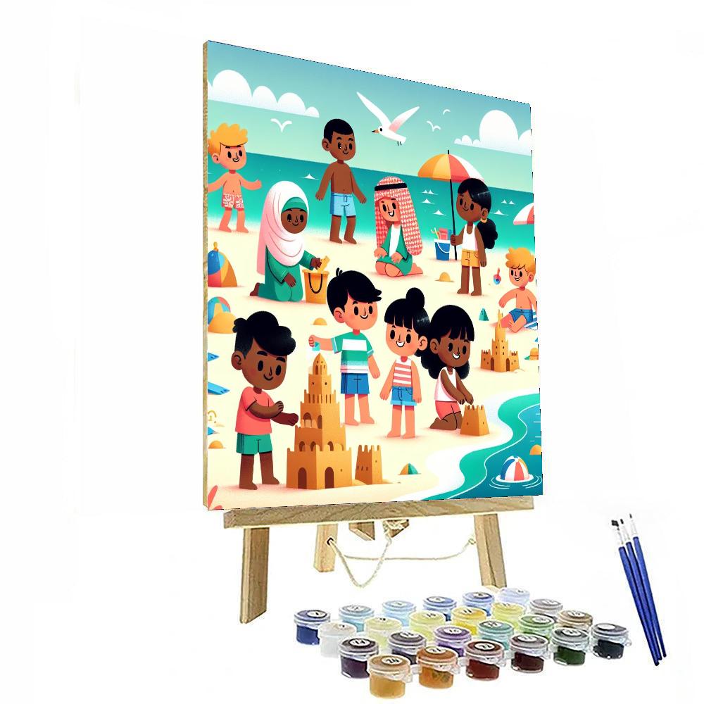 Happy Beach Day Adventure Painting Number Kit