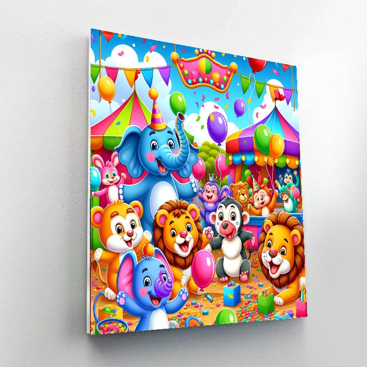 Playful Animal Carnival Paint By Numbers Kits