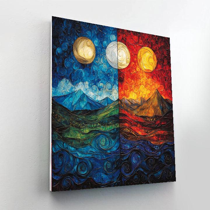 Michelangelo Inspired Elemental Harmony  Painting Number Kit