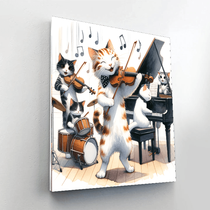 Musical Cats Paint By Numbers