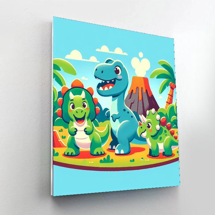 Adventure With The Dino Team Paint By Numbers Kits