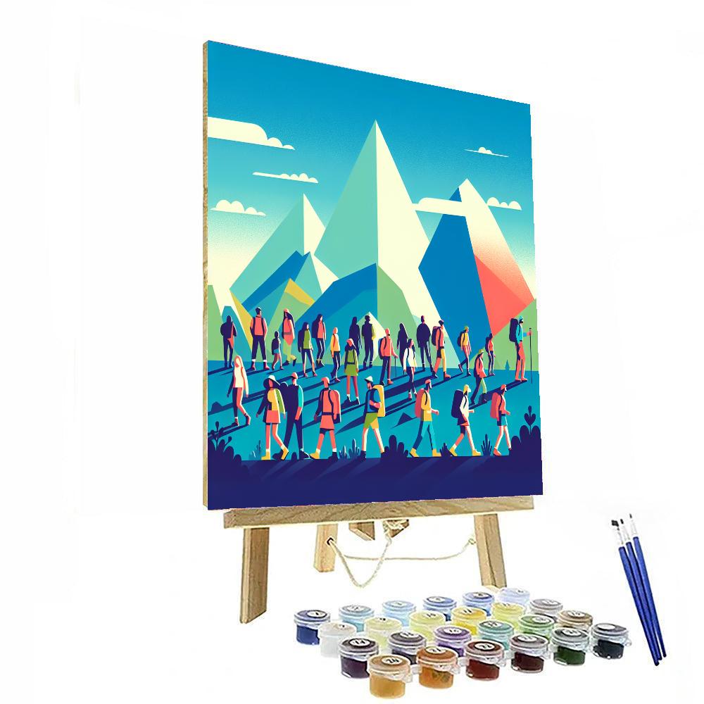 Mountain Hike Adventure Paint By Numbers Art
