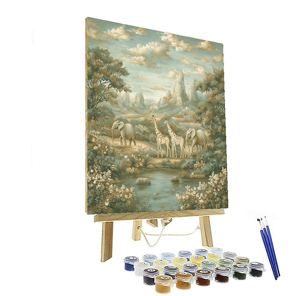 Henri Rousseau Inspired Serenity Of The Savannah  Paint By Numbers Kits