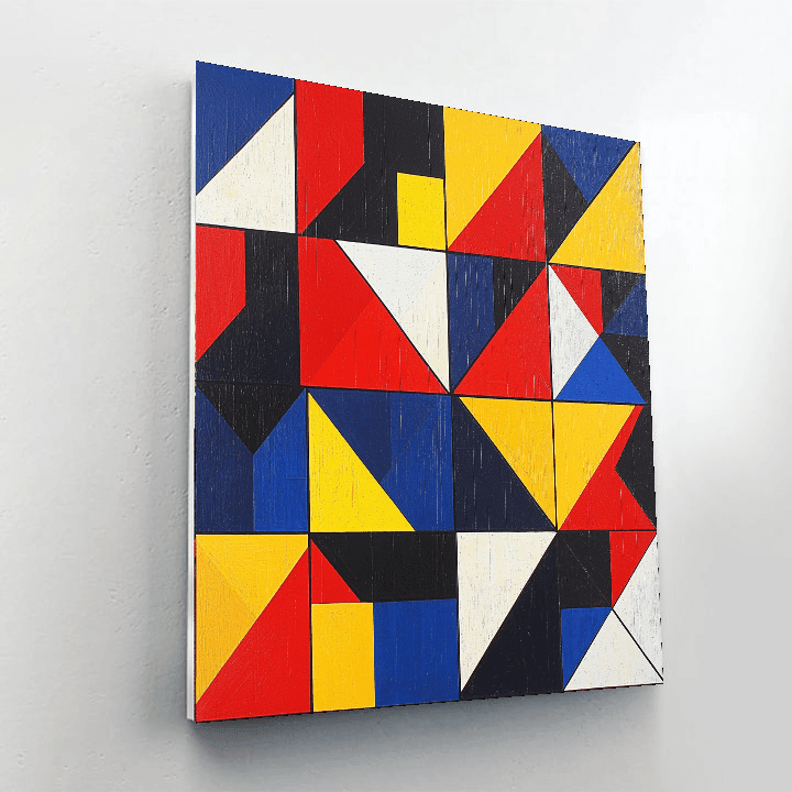 Mondrian Inspired Playful Patterns  Paint By Number