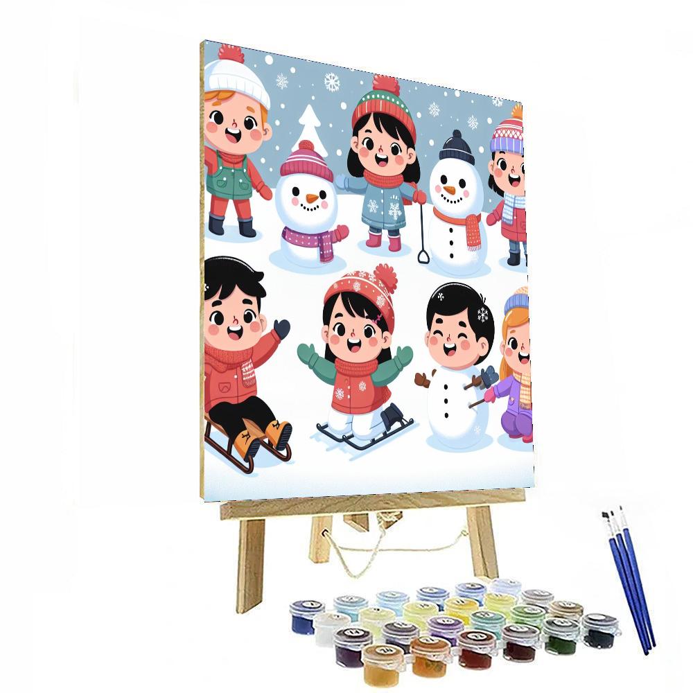 Winter Fun Spectacular Numbered Painting Kits