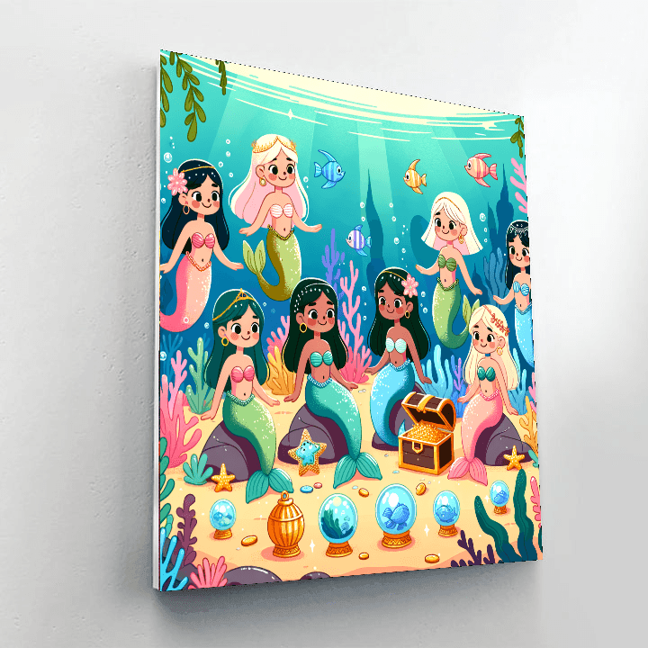 Fantasy Mermaid Kingdom Paint By Color