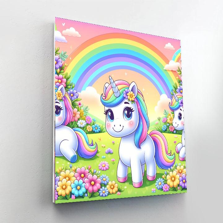 Dreamy Unicorn Pastures DIY Paint By Numbers