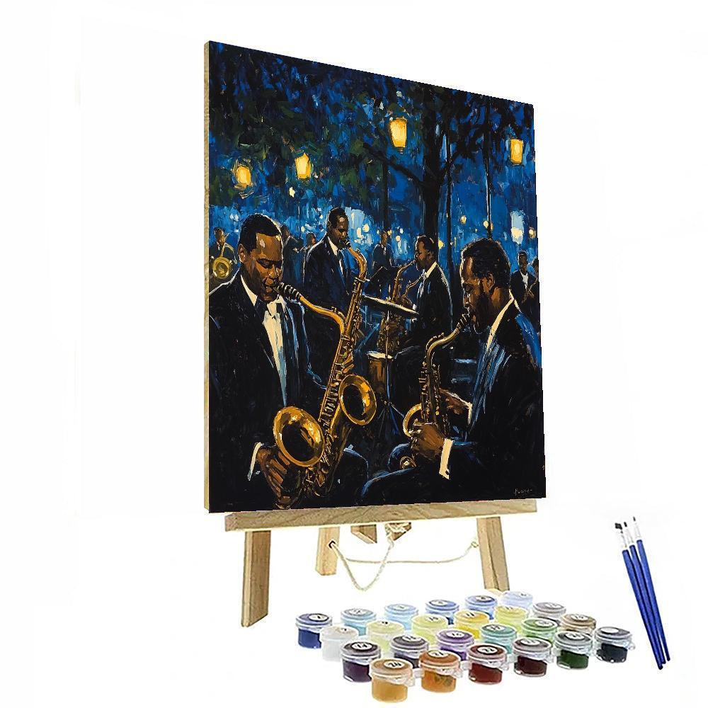 Edward Hopper Inspired Jazz Serenade In Blue  Painting By Numbers Kit