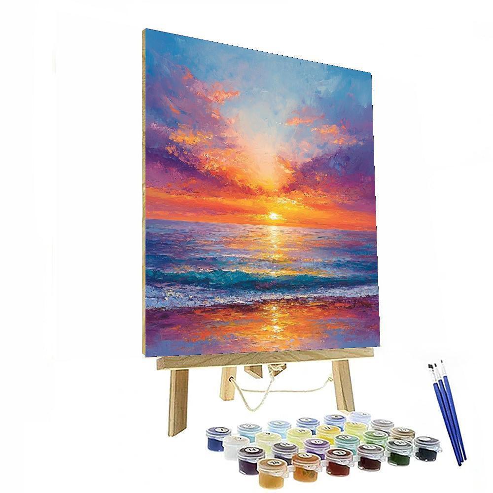 J.M.W. Turner Inspired Radiant Sunset  Paint By Numbers Kits