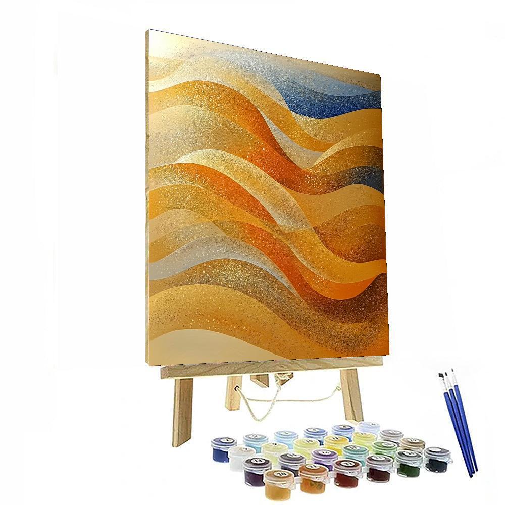 Georges Seurat Inspired Whirling Dunes  Number Painting