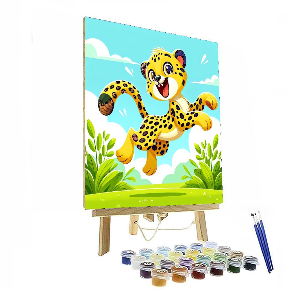 Cute Cheetah Paint By Number