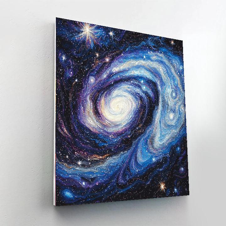 Georges Seurat Inspired Celestial Swirls  Numbered Painting Kits