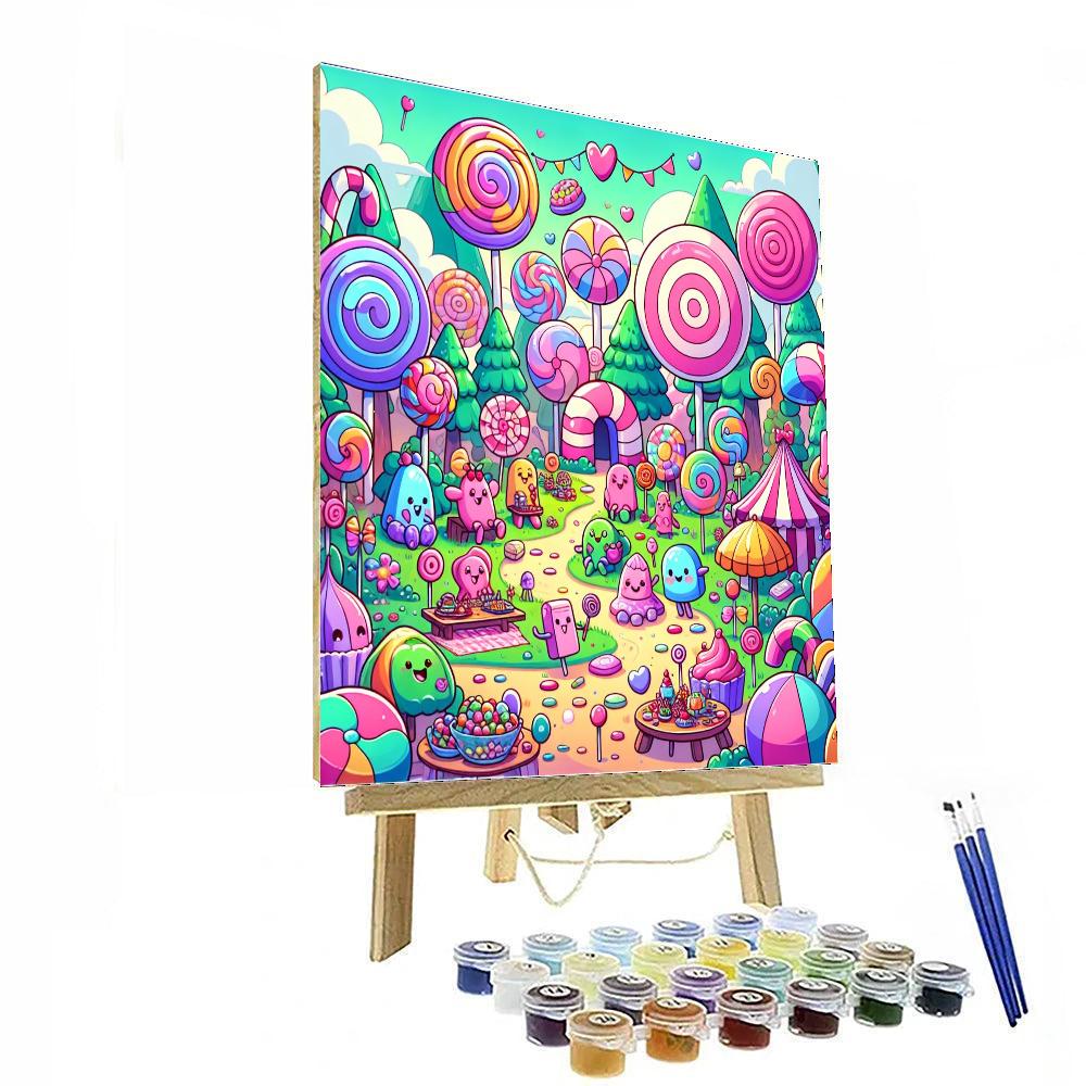 Exciting Candy Adventure Numbered Painting Kits