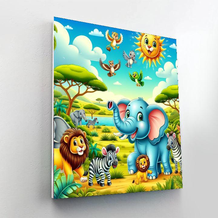 Adventurous Safari For Kids Numbered Painting Kits
