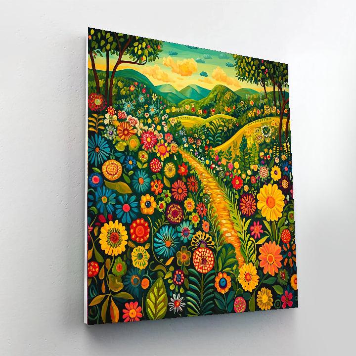 Frida Kahlo Inspired Dreaming In Bloom  Numbered Painting Kits