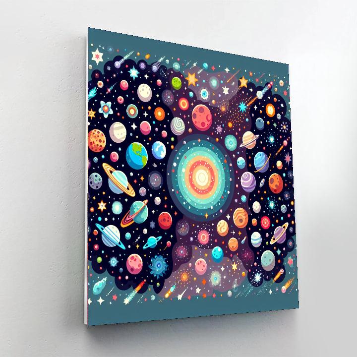 Splendid Solar System Soiree Paint By Numbers Art