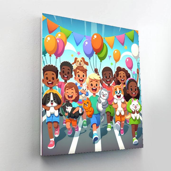 Pawesome Pet Parade Painting By Numbers Kit