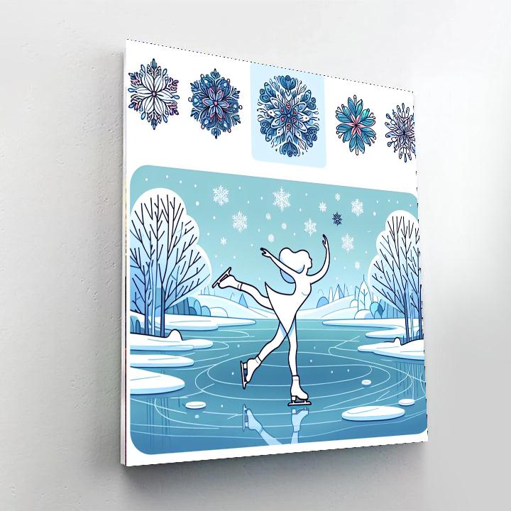Ballet Of The Snowflakes Painting By Numbers Kit