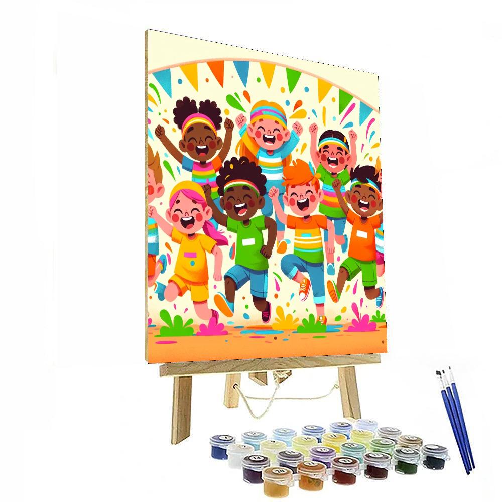 Rainbow Color Run Paint By Number