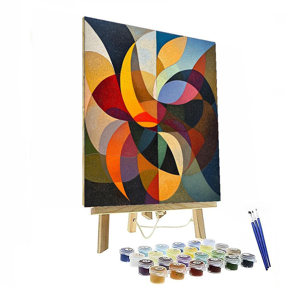 Paul Klee Inspired Rhythmic Flow  Paint By Number