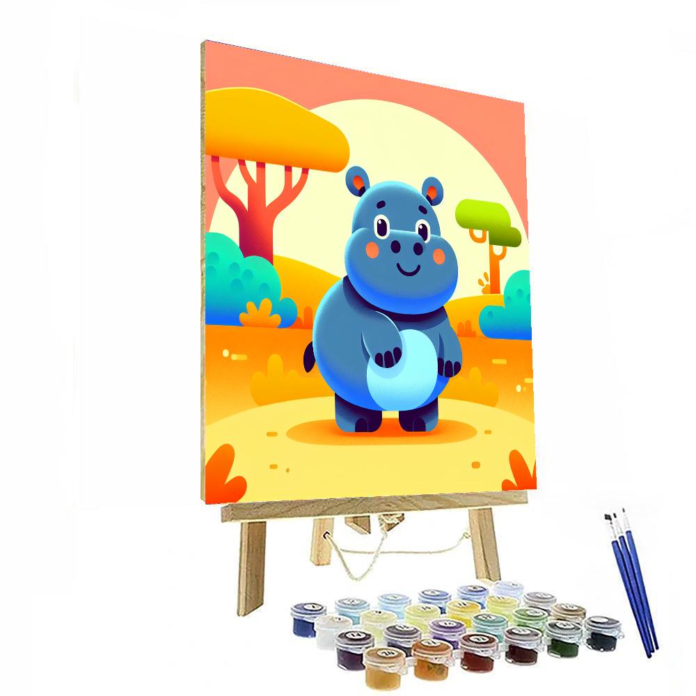 Happy Hippo Safari Paint By Number