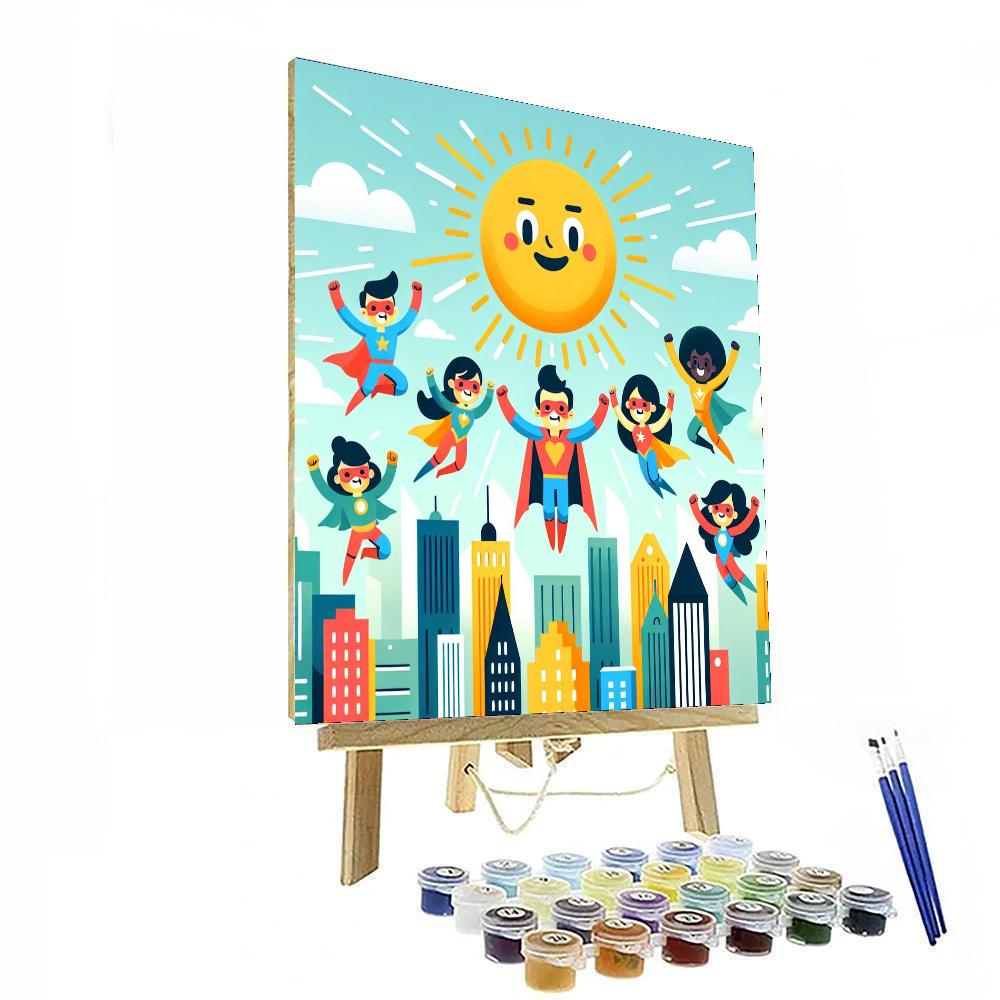 Charming Superheroes Numbered Painting Kits