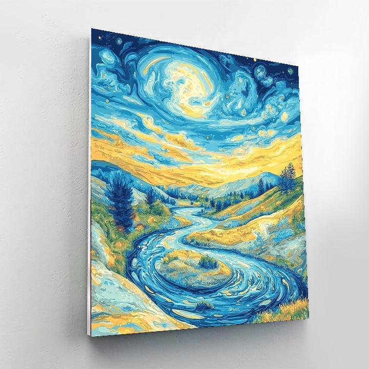 Salvador Dali Inspired Rivers Of Dreams  Numbered Painting Kits