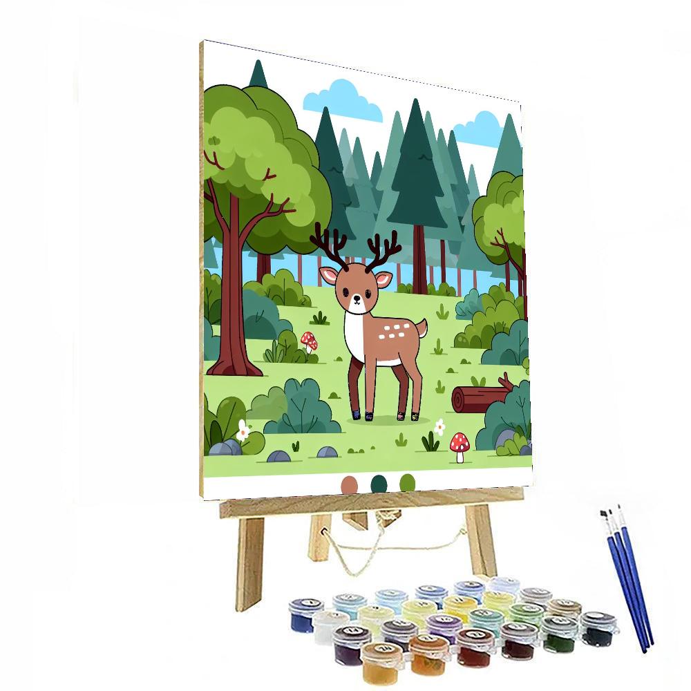 Dashing Deer Discovery Painting Number Kit