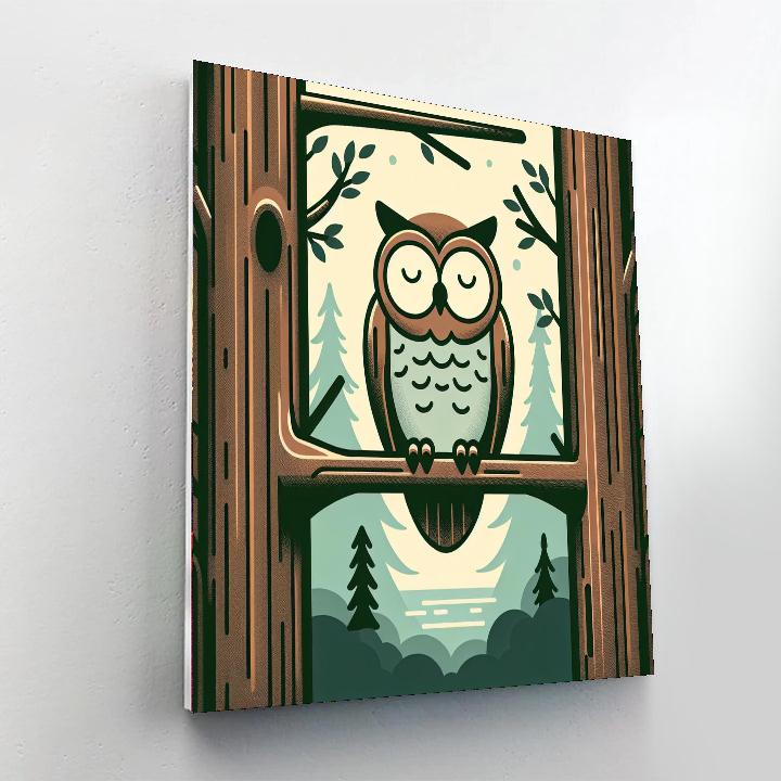 Mysterious Owl Watch DIY Paint By Numbers