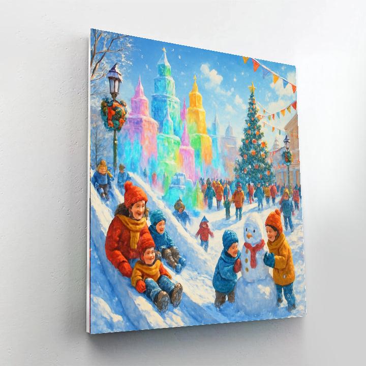 Snow And Ice Festival - Quebec, Canada Number Painting