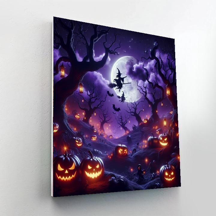 Halloween Night Haunt Paint By Numbers Art