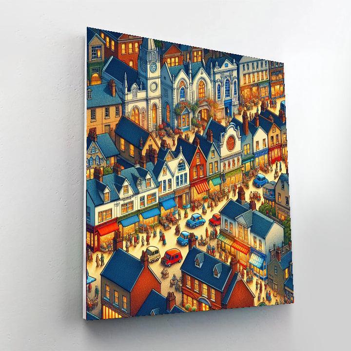 Charming Historic Townscape Paint By Number