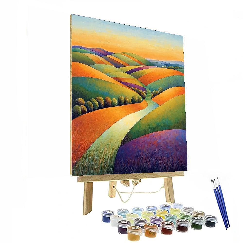 Paul Cézanne Inspired Kaleidoscope Fields  Painting By Numbers Kit