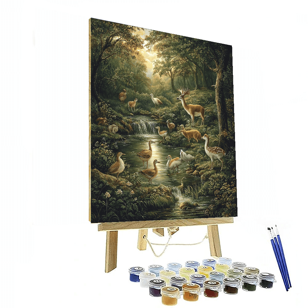 Audubon Inspired Animal Kingdom Extravaganza  Painting By Numbers Kit